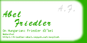 abel friedler business card